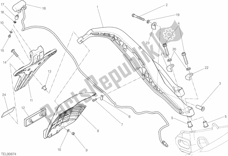 Tutte le parti per il 28a - Portatarga del Ducati Scrambler Icon Thailand 803 2016